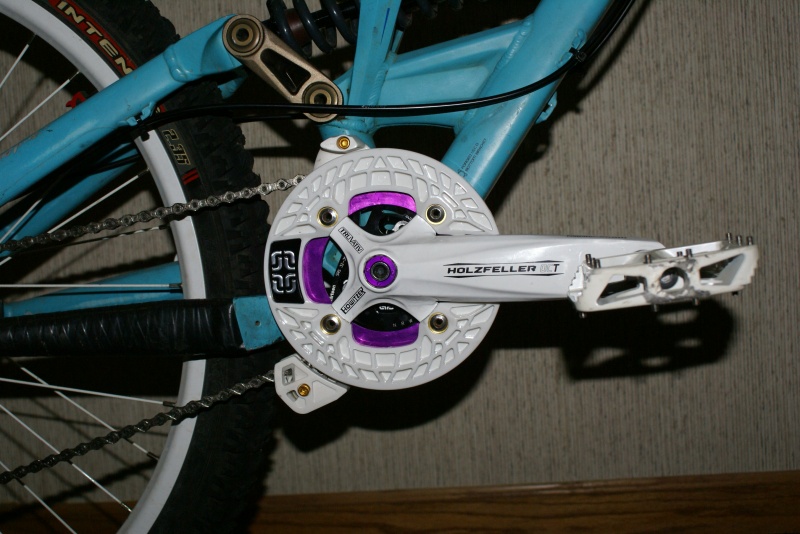 Specialized SX Trail Three - New e.13 srs custom purple chainring and cranks arm dust caps