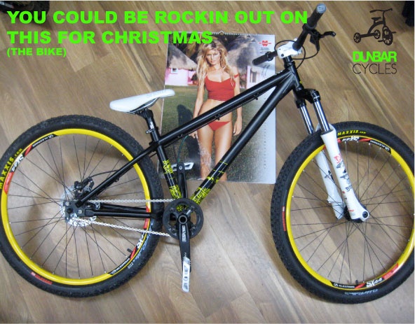 Our prices are too low for us to afford real models. She'll have to do.

www.dunbarcycles.com  WIN IT!!!!