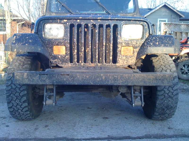 My jeep, 2" body lift and 1" shackle lift installed, both cuztom made by me
