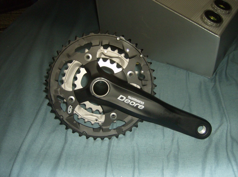 The drive-side arm of my new Deore Cranks, for my chameleon build.
