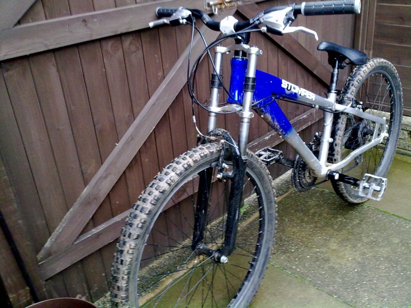triple clamp forks on a hardtail