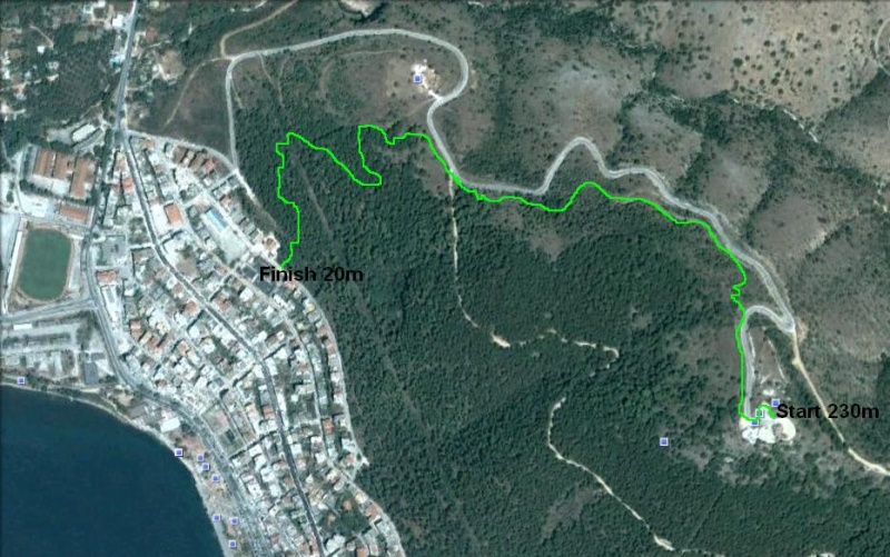Map of the new trail in Igoumenitsa.