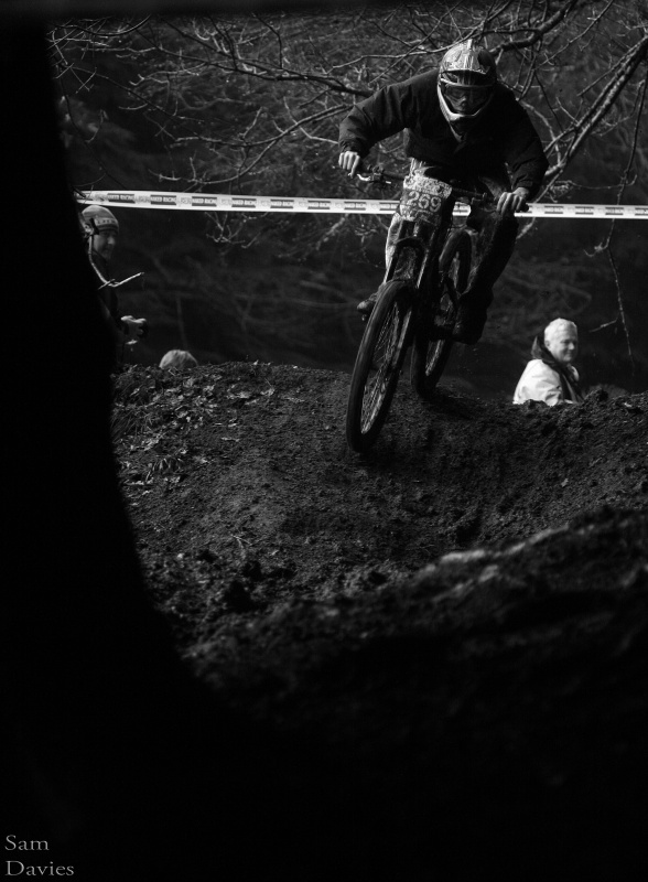 Riding the middle section of FoD at the Mini DH race