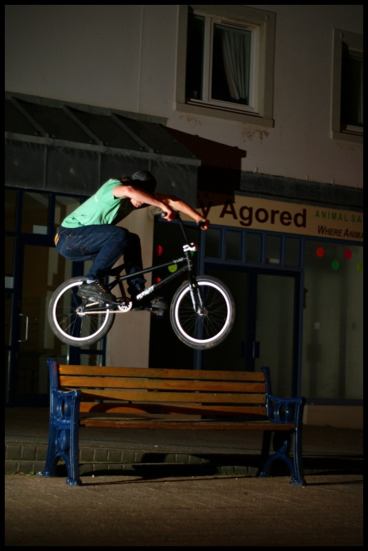 Hop over the bench. Photo- Steve Price