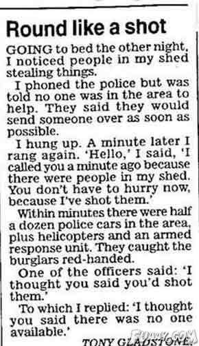 Gotta love the Police...