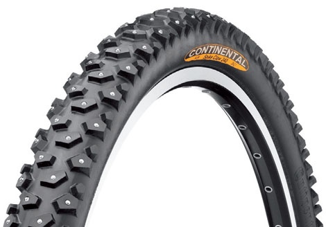 continental snow claw,studded tire's plenty of grip under hard braking