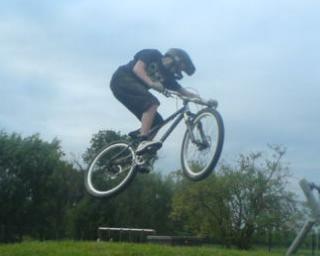 Old Photo of me airing the hill in my local park.