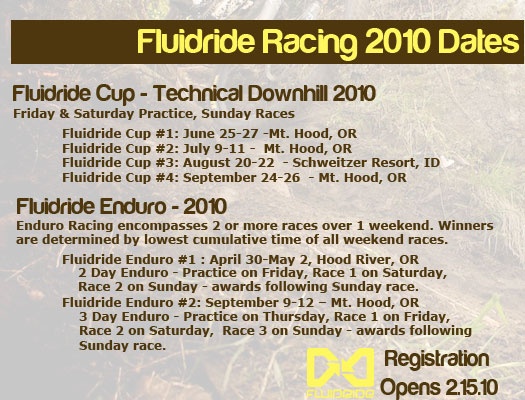 2010 Fluidride Cup dates