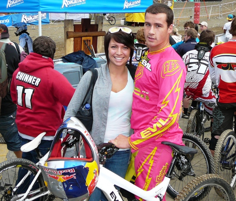 Steve Smith with his girlfriend Jenna at Crankworks, 2009.