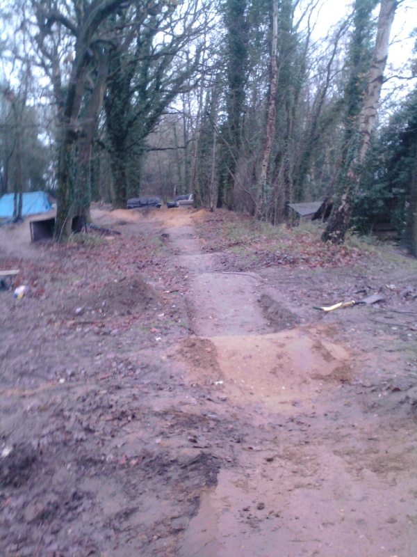 the pump track looking soggy and well ridden