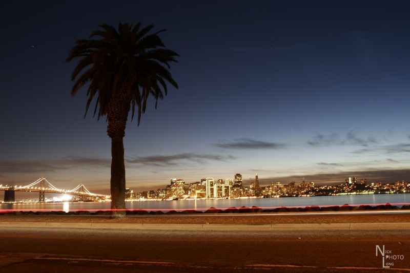 View of the San Francisco Skyline from Treasure Island.