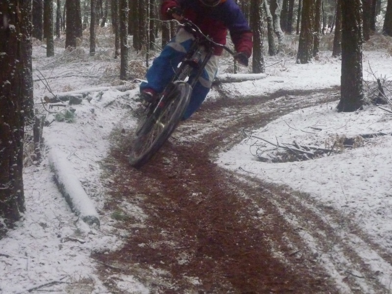 riding in the snow on our day off from school at canford pit