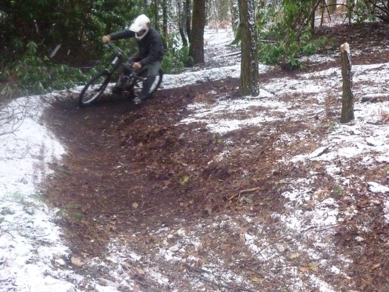 riding in the snow on our day off from school at canford pit