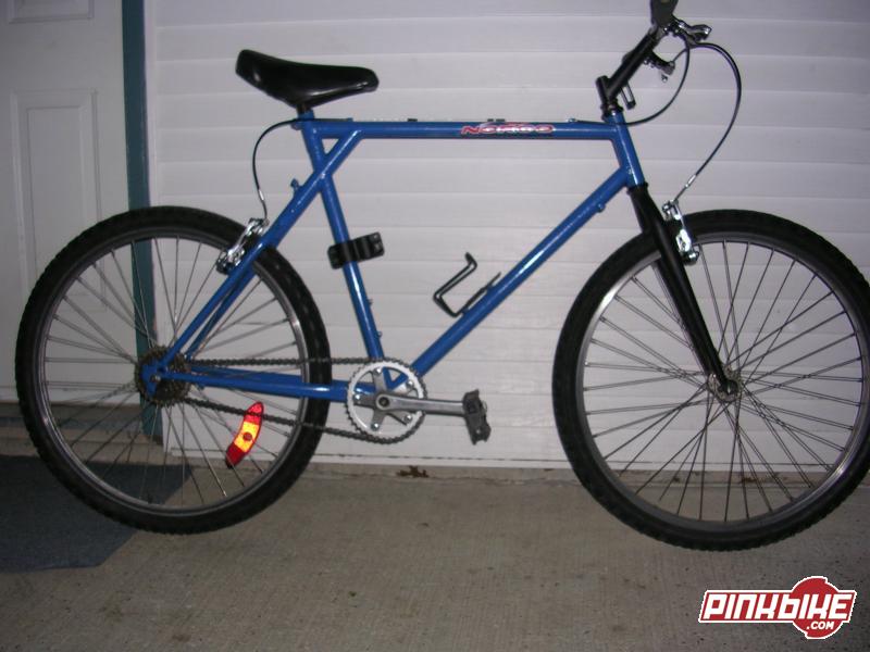 My old school Norco Bigfoot that I got for free. I have completed the restoration project for now...mods are: paint job, single speed, V-brakes, QR front rim, trued rear rim, new tires
