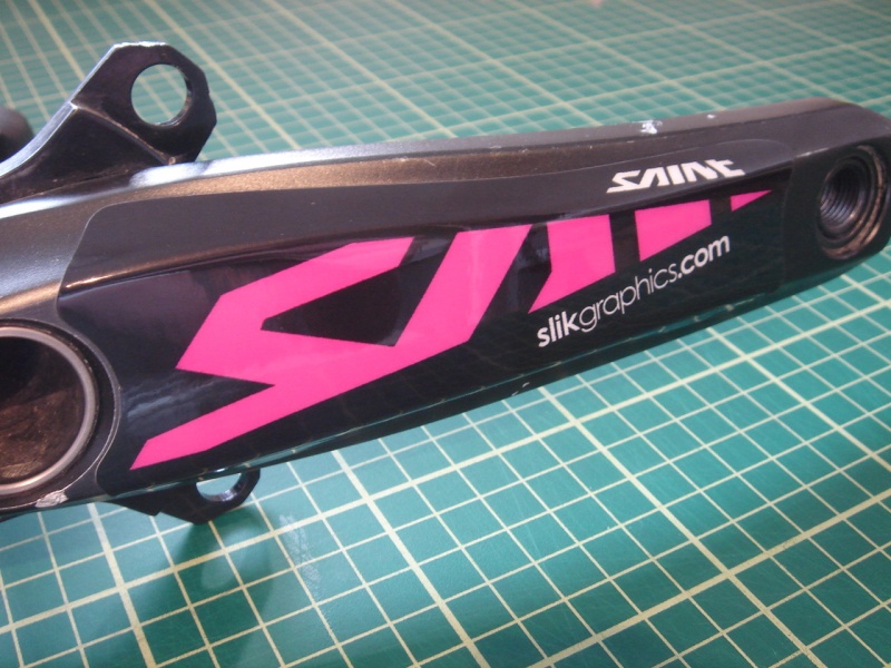 New style graphics on old style cranks with custom colour