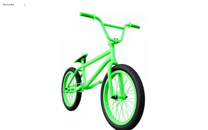 a strange luminous green bike