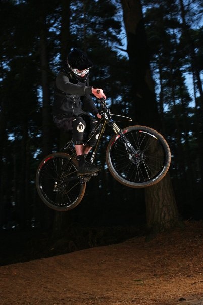 me boosting the jump into the 180 berm at chicksands 4x