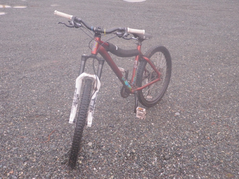 my bike at the parking lot at cumberland