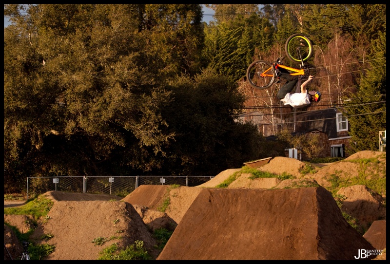 Brandon busting out a sweet corkflip