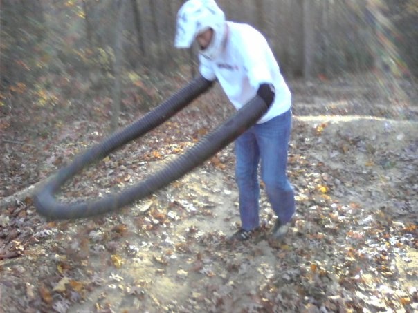 Uh dur dur look what I found.  Trying to rake leaves.