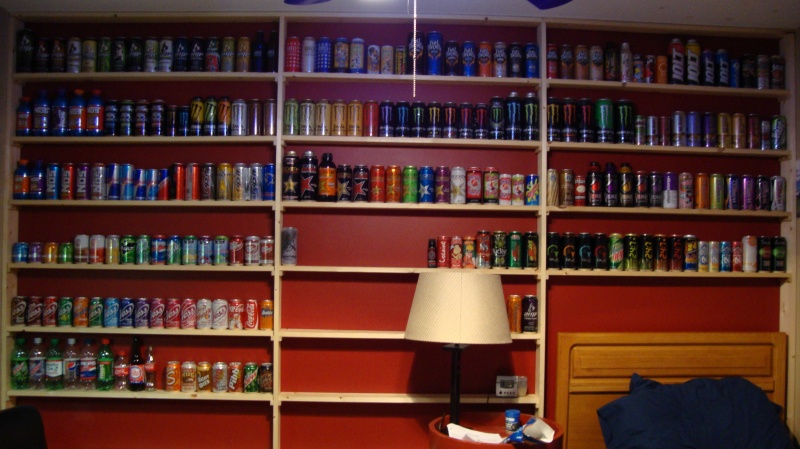 all of my energy drinks and a few soda's (picture current as of January)