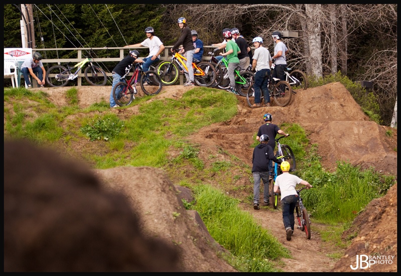 Riders including Semenuk, Andreu, Watts, Amir, Pilgram, Cob, Fogelquist, all taking turns!