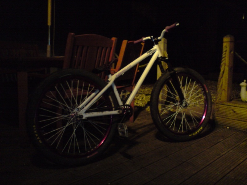 my bike with new purple sas's rear djd hub and front wideboy also new hoffman sprockett