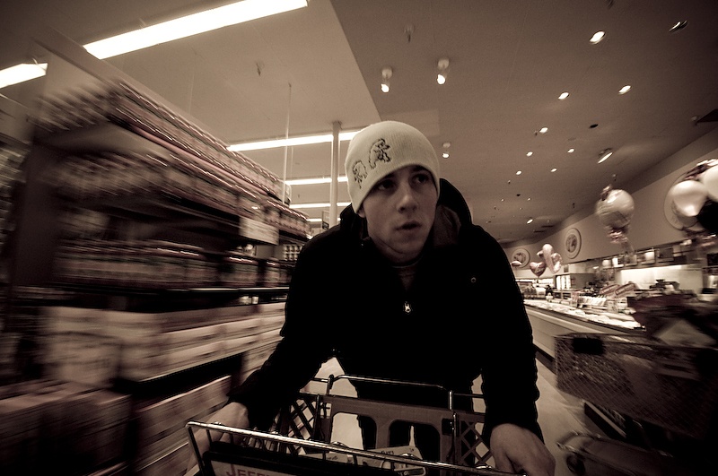 After a hard day's work, it was back to crazy town to restock the dwindling food and beer supply. What a novel idea, Food and Beer at the same store...Canada listen up!