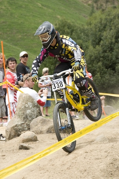 me jumping the rocks.from the 2010 North Island Downhill cup, Round #2