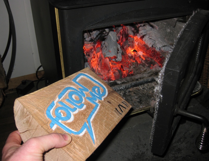 The Log says "Follow Me, lets heat this joint up."