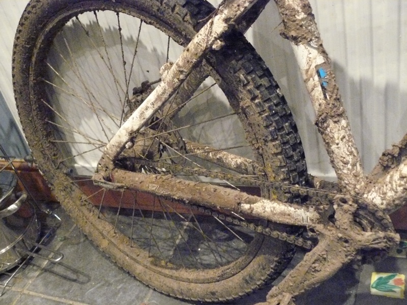 my bike after riding forest of dean, with a broken brake :L