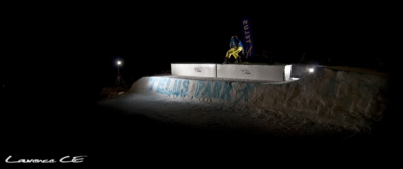 Feb Rail Jam up here at Big White in the TELUS Park - Laurence CE - www.laurence-ce.com