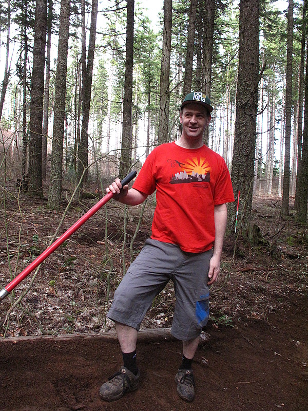 Shaping dirt- one of my favorite things in life- Photo By Corbin Crimmins. Yes, those are new Dakine shorts.