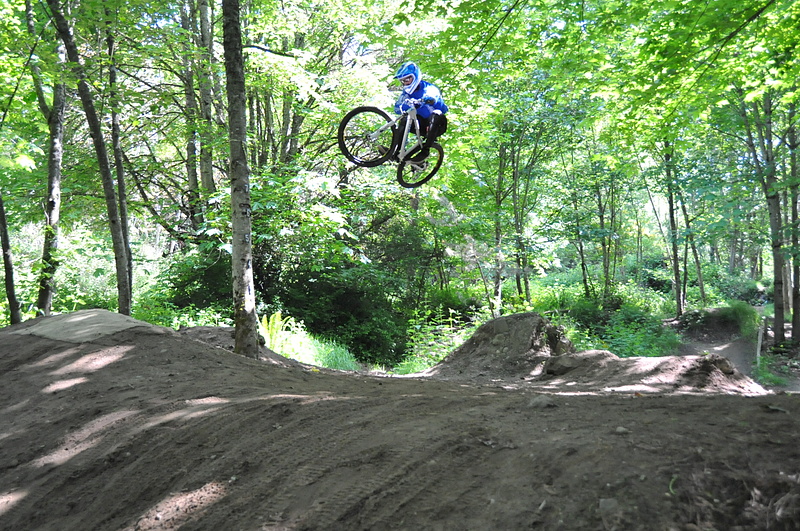 Hucking the Booter at the now RIP SST trails