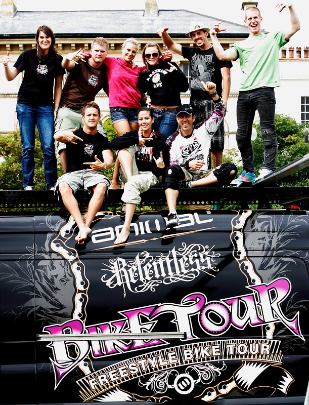 The tour is all about the team of Riders,MC and crew! Photo by Robin Kitchin.