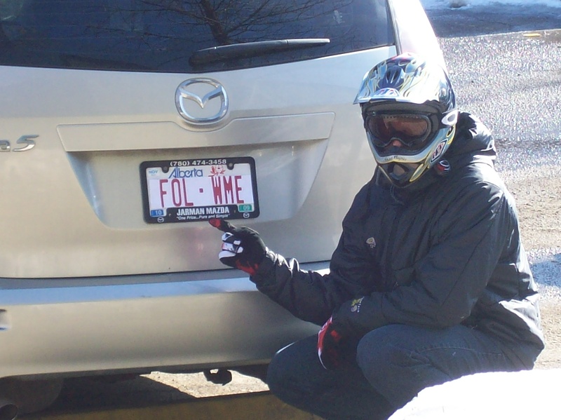 Follow Me Contest Entry. Printed and taped the follow me plate to the back of the car. Fav please.