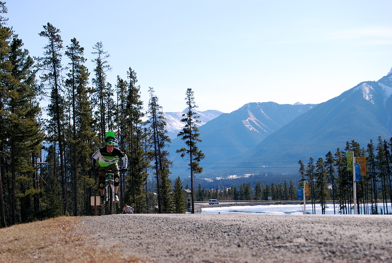Fun Ride in Canmore no snow!