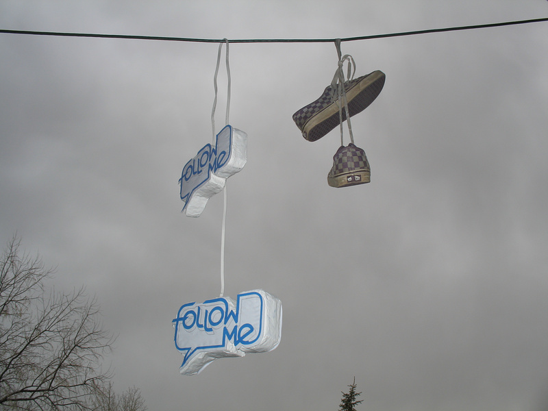 shoes on a power line