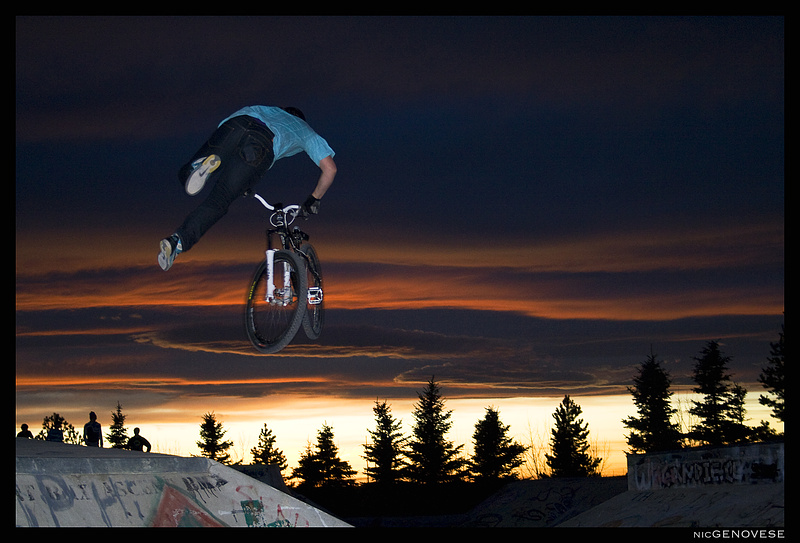 Down whip hip at sunset.