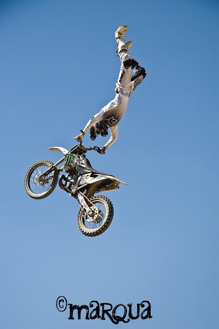 FMX action in 45 degree heat at this years Pro X event