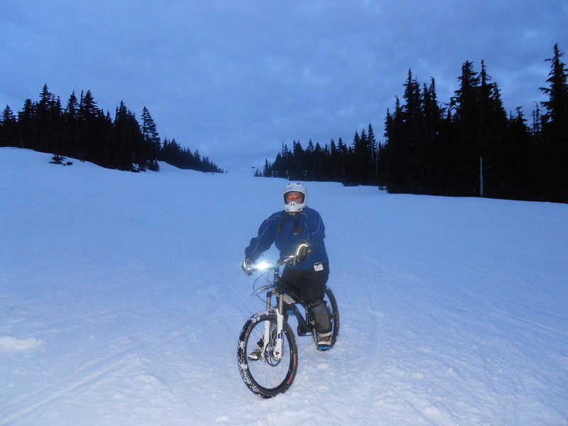 my first snow ride and night ride