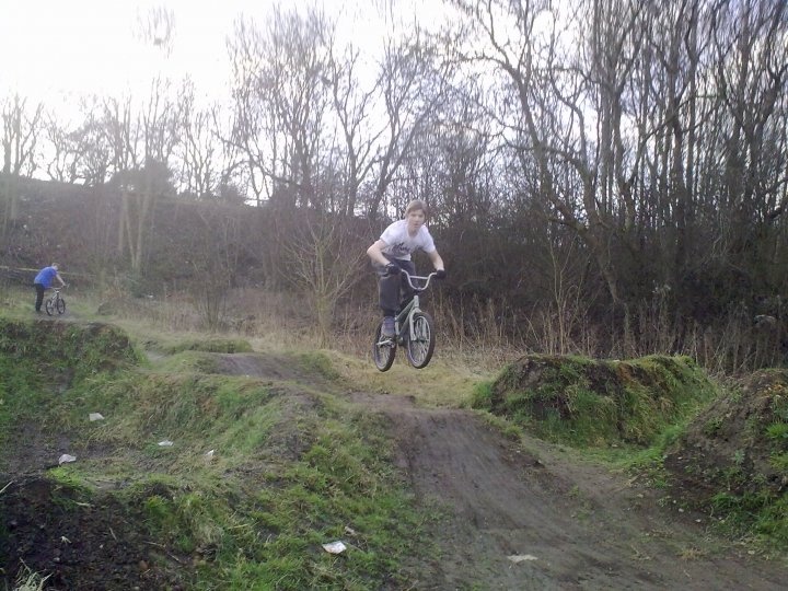 me Jumping middle section step up at birley trails