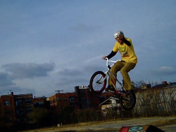 one hander with cool background
