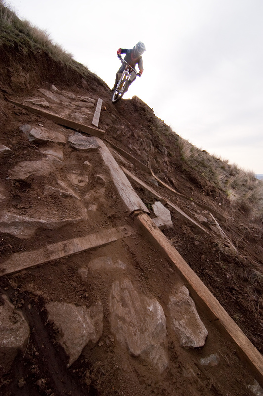 You want steeps, he gives you steeps. The course sends you straight down an gnarly rocky pitch.