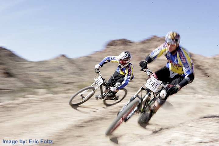 KHS Team riders during dual slalom practice for Mob n Mojave.