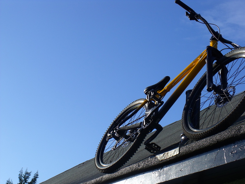 neils bike on the roof