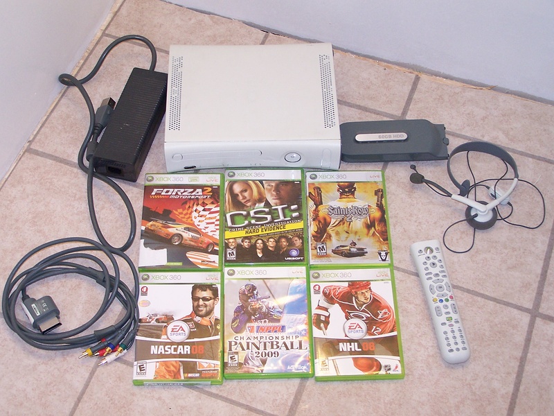 broken xbox 360 and games For Sale