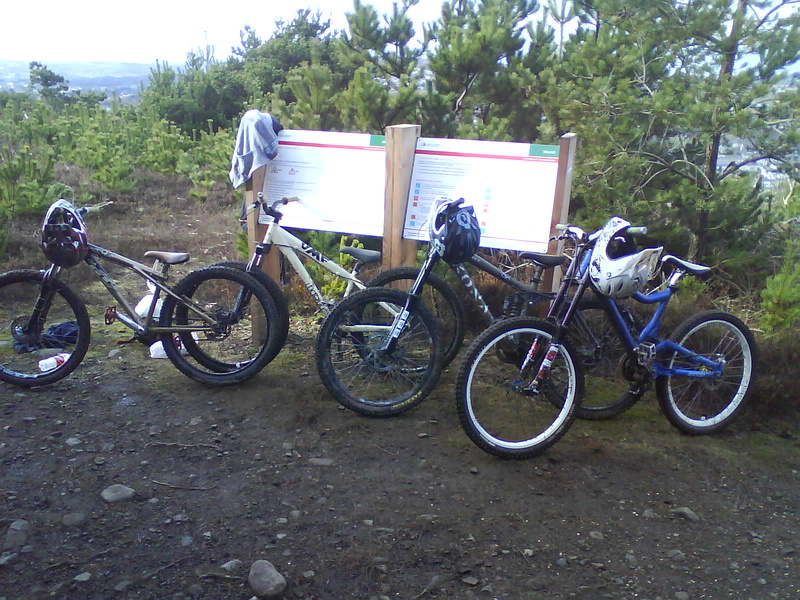 Bikes at the top of kilvey!