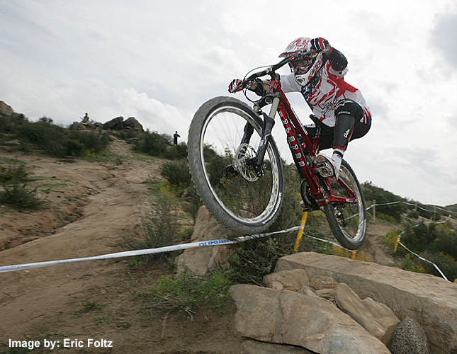 Anneke Beerten during her practice runs on the Fontana Downhill Course.