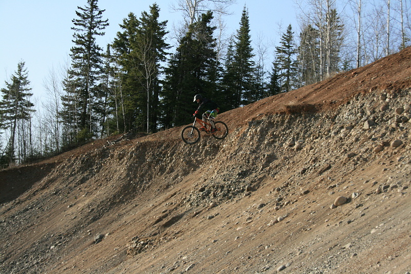 hucking on the hardtail